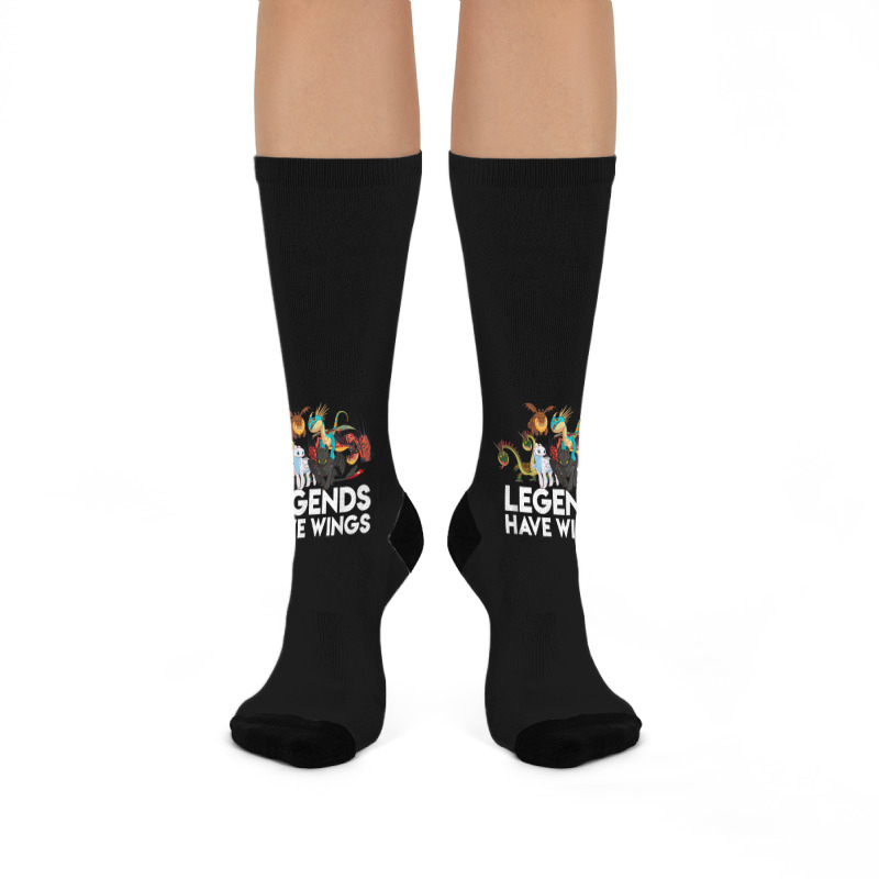 How To Train Your Dragons 3 Hidden World Legends Have Wings Crew Socks | Artistshot