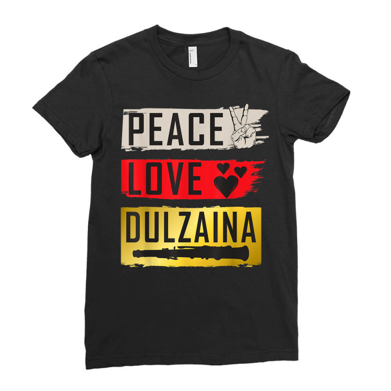 Dulzaina Music Instrument Dolçaina Spanish Music Instrument Ladies Fitted T-Shirt by August | Artistshot