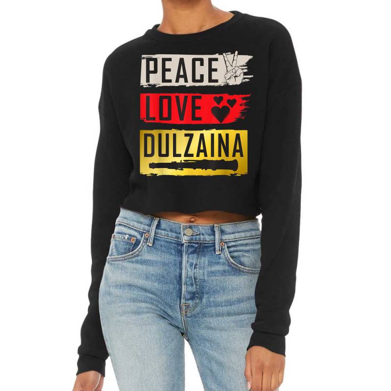 Dulzaina Music Instrument Dolçaina Spanish Music Instrument Cropped Sweater by August | Artistshot