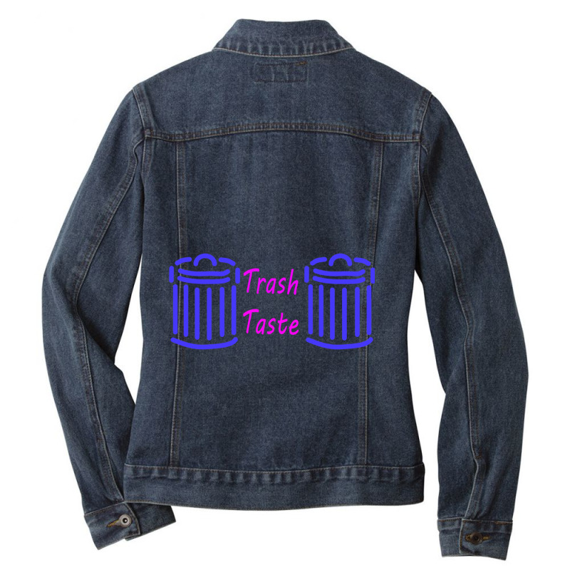 Blue Trash Taste Ladies Denim Jacket by cm-arts | Artistshot