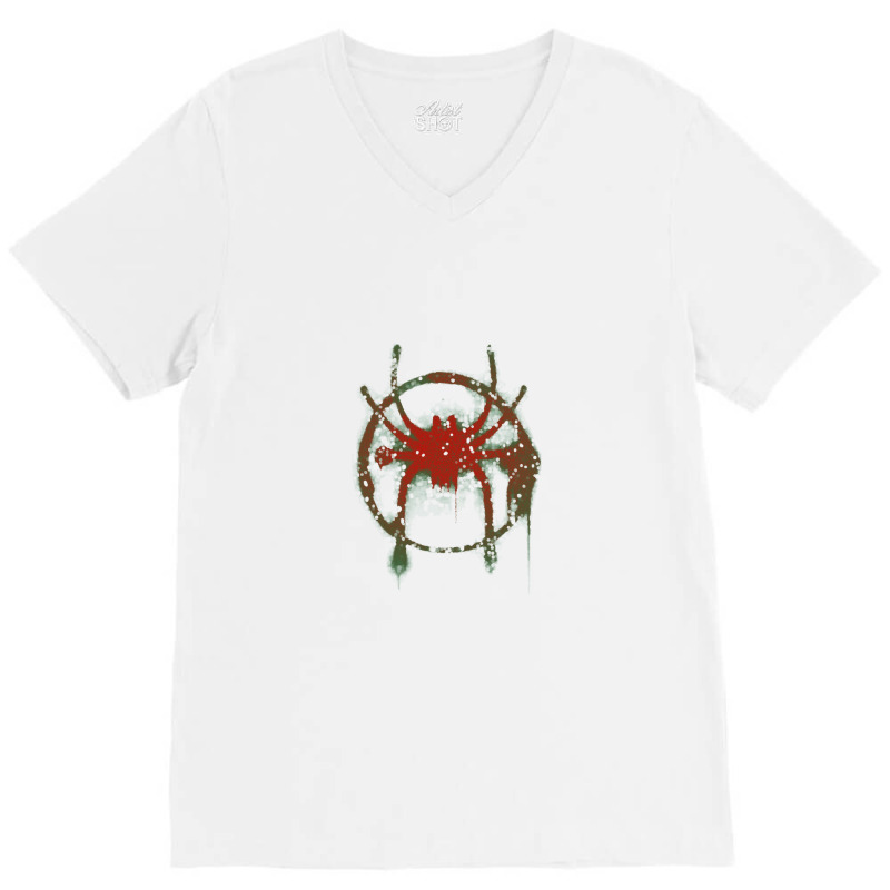 Miles Morales Spider Symbol Spiderverse V-Neck Tee by wolulasdelapanbelas | Artistshot