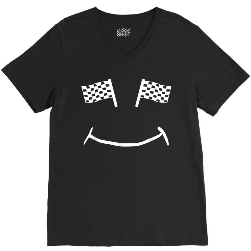 Racing Smile For Race Car Parties V-neck Tee | Artistshot