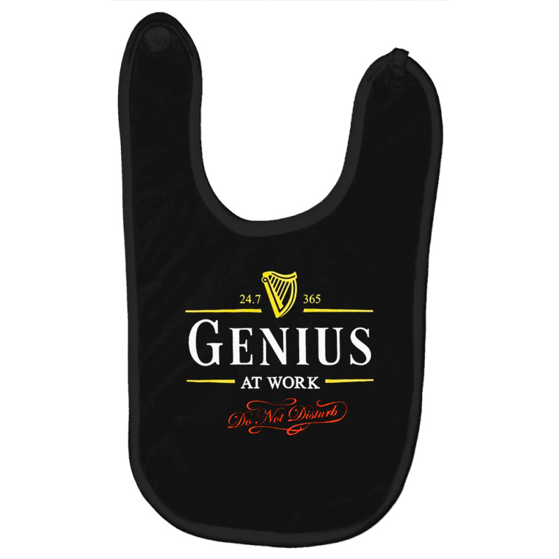 Genius At Work, Do Not Disturb, Genius, At Work, Genius At Works, Geni Baby Bibs by cm-arts | Artistshot