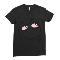 Troll Face Be Me Pensive Red Eyes Smoker High Reaction Face Hd High Qu Ladies Fitted T-shirt | Artistshot