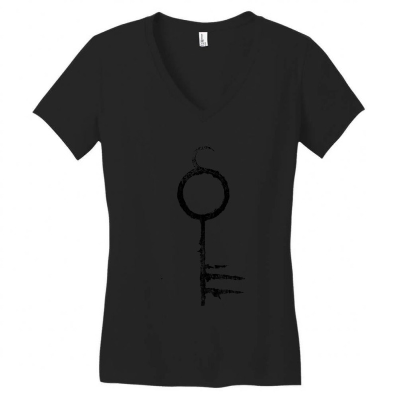 The Infernal Key (black) Women's V-Neck T-Shirt by AARONROLLER | Artistshot