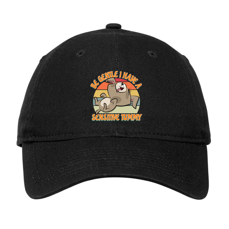 Be Gentle I Have A Sensitive Tummy  Dog Lover Adjustable Cap by cm-arts | Artistshot