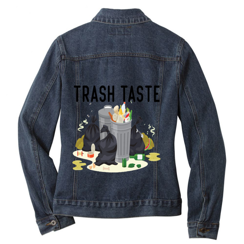 Trash Taste Ladies Denim Jacket by cm-arts | Artistshot