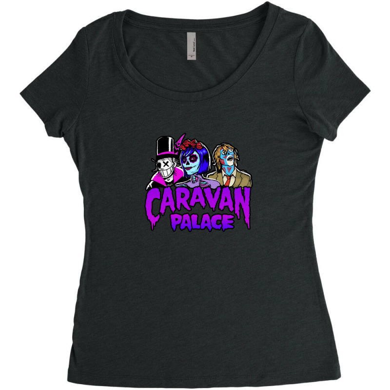 Caravan Palace Merch Women's Triblend Scoop T-shirt by LindaScallion | Artistshot