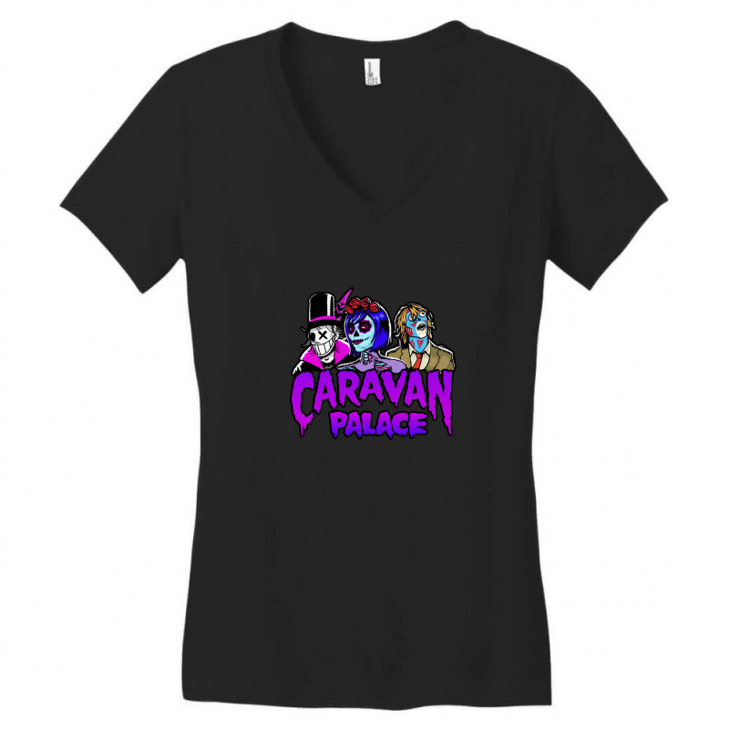 Caravan Palace Merch Women's V-Neck T-Shirt by LindaScallion | Artistshot