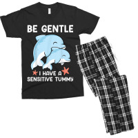 Be Gentle I Have A Sensitive Tummy           (2) Men's T-shirt Pajama Set | Artistshot