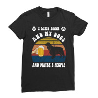 I Like Beer   My Dogs Cocker Spaniel Ladies Fitted T-shirt | Artistshot