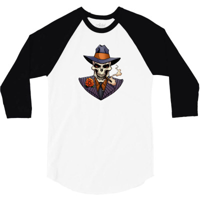 Skull 3/4 Sleeve Shirt Designed By Medo20555452