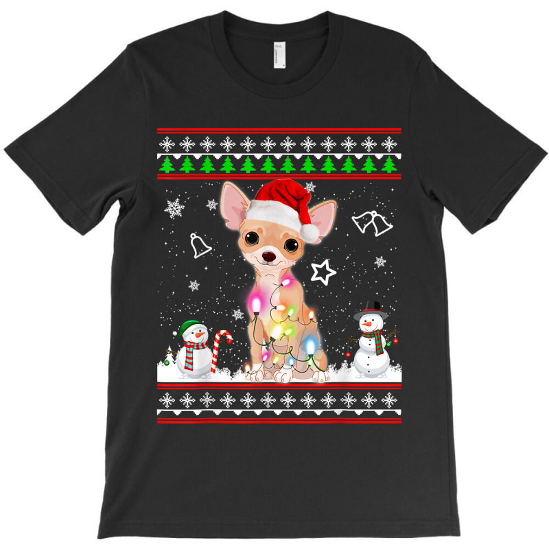 Chihuahua Christmas Dog Light Ugly Sweater T-shirt | Artistshot