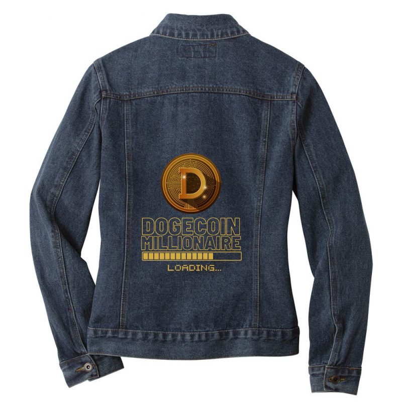 Dogecoin Millionaire Ladies Denim Jacket by duniakubaby | Artistshot