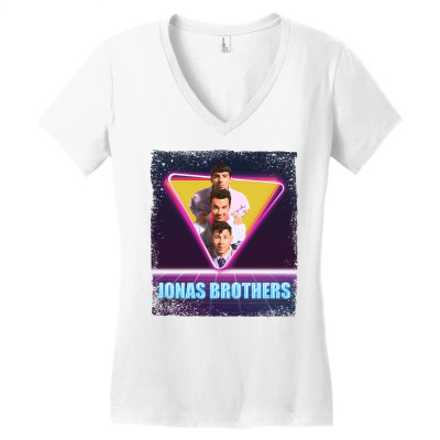 Jonas Brothers Women's V-neck T-shirt Designed By Zeynepu