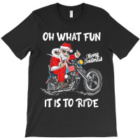 Biker Santa Motorcycle Fan Merry Christmas Xmas Holidays T-shirt | Artistshot