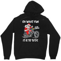 Biker Santa Motorcycle Fan Merry Christmas Xmas Holidays Unisex Hoodie | Artistshot