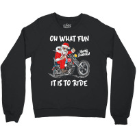 Biker Santa Motorcycle Fan Merry Christmas Xmas Holidays Crewneck Sweatshirt | Artistshot