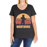 Wartburg Tennessee Vintage Bear Distressed Retro 80s Sunset Premium Ladies Curvy T-shirt | Artistshot