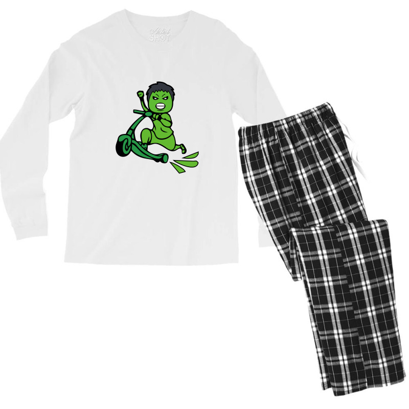 Green Monster Men's Long Sleeve Pajama Set | Artistshot