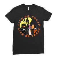 Funny Halloween Gift T  Shirt Lick Or Treat,trick Or Treat, Happy Hall Ladies Fitted T-shirt | Artistshot