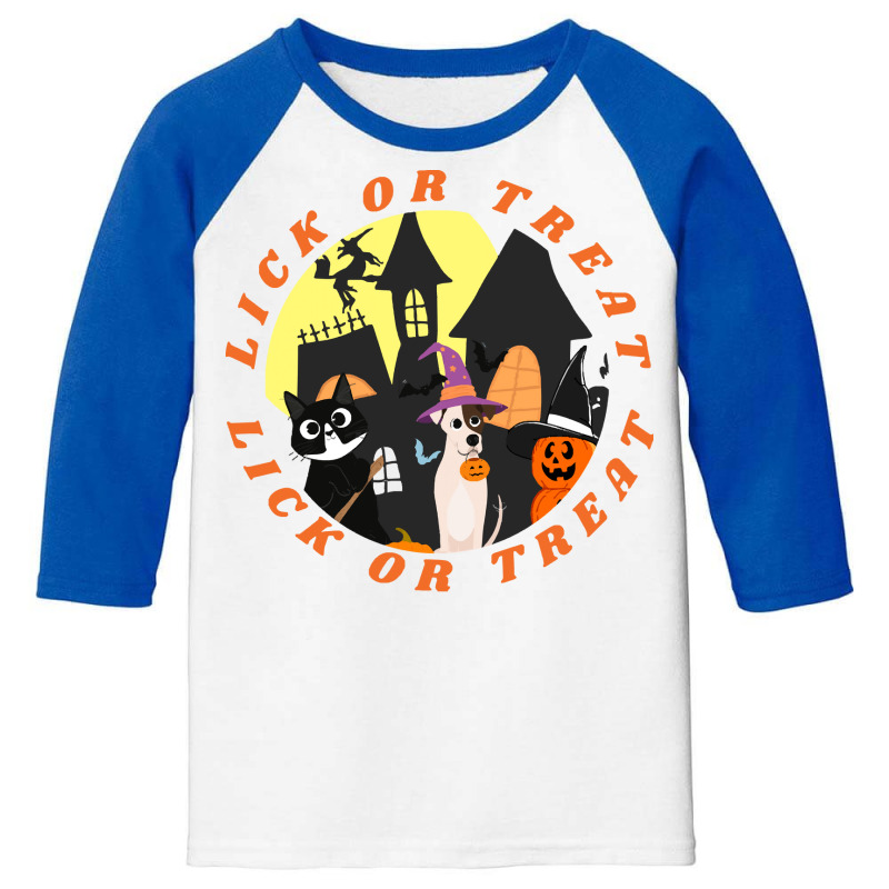 Funny Halloween Gift T  Shirt Lick Or Treat,trick Or Treat, Happy Hall Youth 3/4 Sleeve by tshirtgreyhound | Artistshot