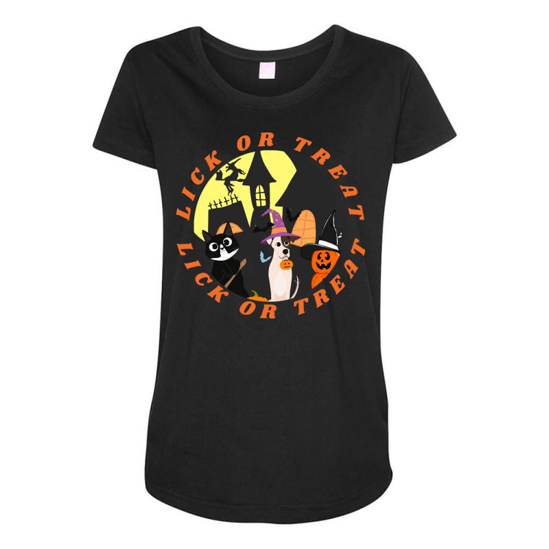 Funny Halloween Gift T  Shirt Lick Or Treat,trick Or Treat, Happy Hall Maternity Scoop Neck T-shirt by tshirtgreyhound | Artistshot