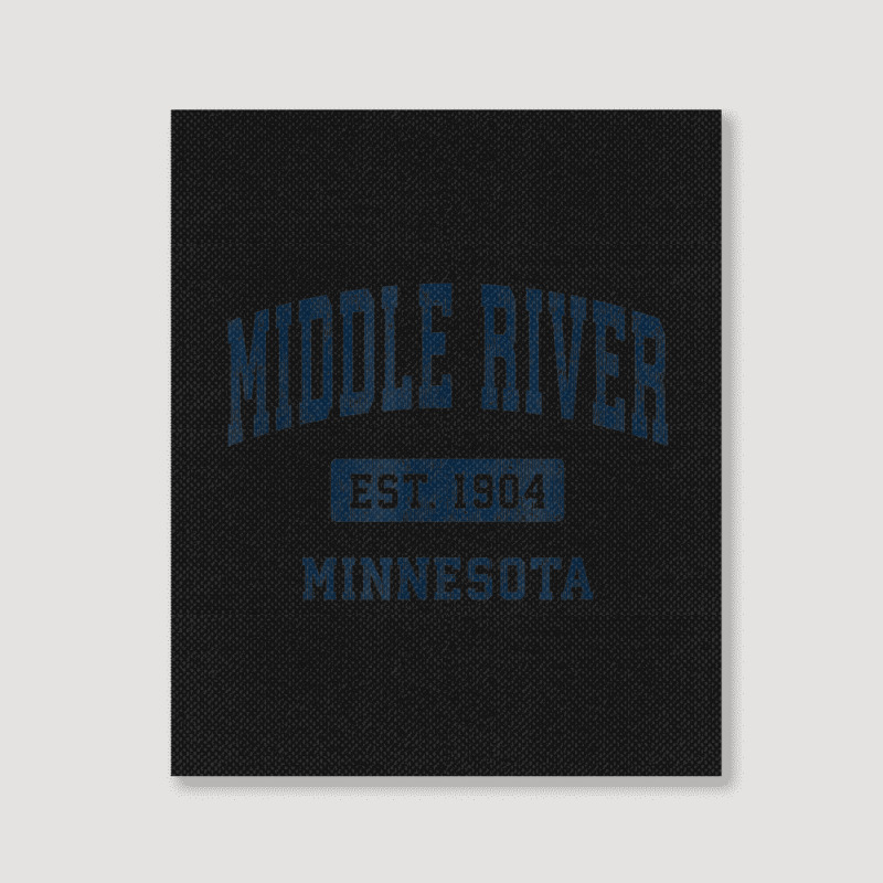 Middle River Minnesota Mn Vintage Athletic Sports Design Portrait Canvas Print | Artistshot