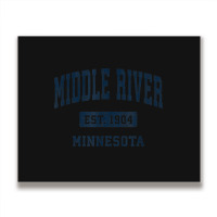 Middle River Minnesota Mn Vintage Athletic Sports Design Metal Print Horizontal | Artistshot