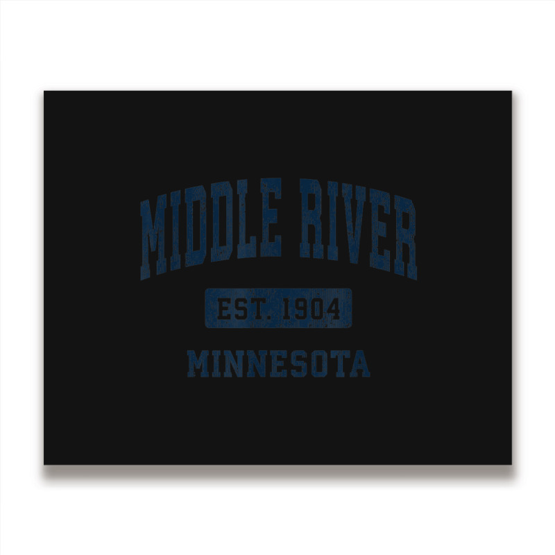 Middle River Minnesota Mn Vintage Athletic Sports Design Metal Print Horizontal | Artistshot