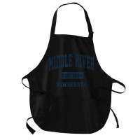 Middle River Minnesota Mn Vintage Athletic Sports Design Medium-length Apron | Artistshot