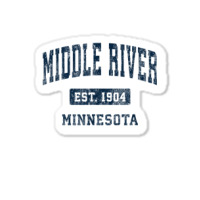 Middle River Minnesota Mn Vintage Athletic Sports Design Sticker | Artistshot