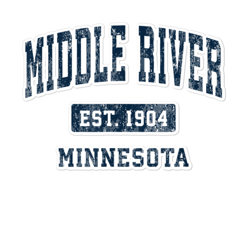 Middle River Minnesota Mn Vintage Athletic Sports Design Sticker | Artistshot