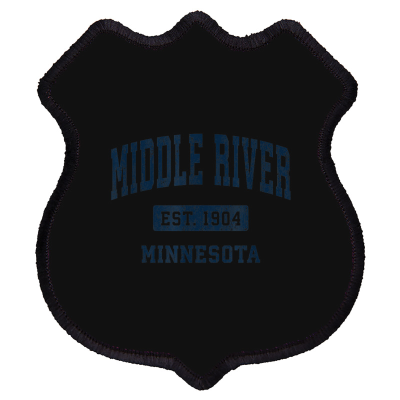 Middle River Minnesota Mn Vintage Athletic Sports Design Shield Patch | Artistshot