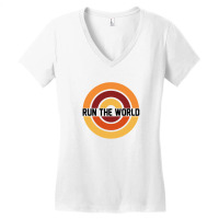 Run The World Women's V-neck T-shirt | Artistshot