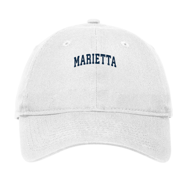 Marietta Georgia Ga Vintage Sports Design Navy Design T Shirt Adjustable Cap | Artistshot