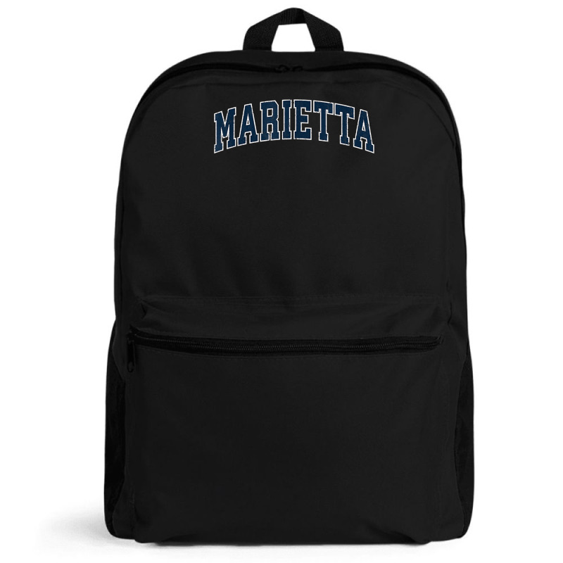 Marietta Georgia Ga Vintage Sports Design Navy Design T Shirt Backpack | Artistshot