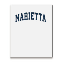 Marietta Georgia Ga Vintage Sports Design Navy Design T Shirt Metal Print Vertical | Artistshot