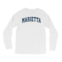 Marietta Georgia Ga Vintage Sports Design Navy Design T Shirt Long Sleeve Shirts | Artistshot