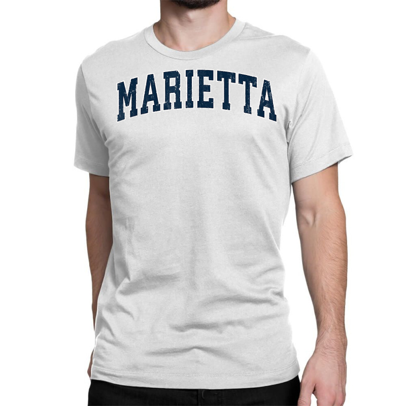 Marietta Georgia Ga Vintage Sports Design Navy Design T Shirt Classic T-shirt | Artistshot