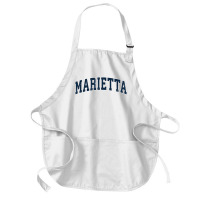 Marietta Georgia Ga Vintage Sports Design Navy Design T Shirt Medium-length Apron | Artistshot