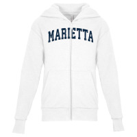 Marietta Georgia Ga Vintage Sports Design Navy Design T Shirt Youth Zipper Hoodie | Artistshot