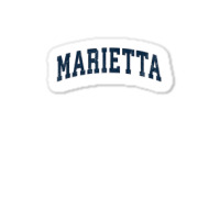 Marietta Georgia Ga Vintage Sports Design Navy Design T Shirt Sticker | Artistshot