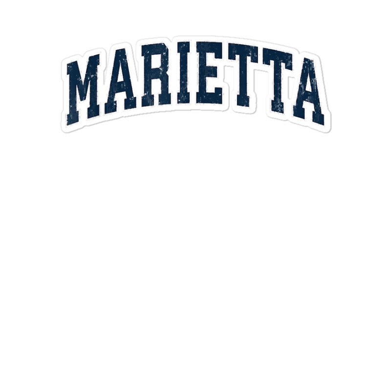 Marietta Georgia Ga Vintage Sports Design Navy Design T Shirt Sticker | Artistshot