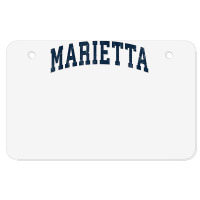 Marietta Georgia Ga Vintage Sports Design Navy Design T Shirt Atv License Plate | Artistshot