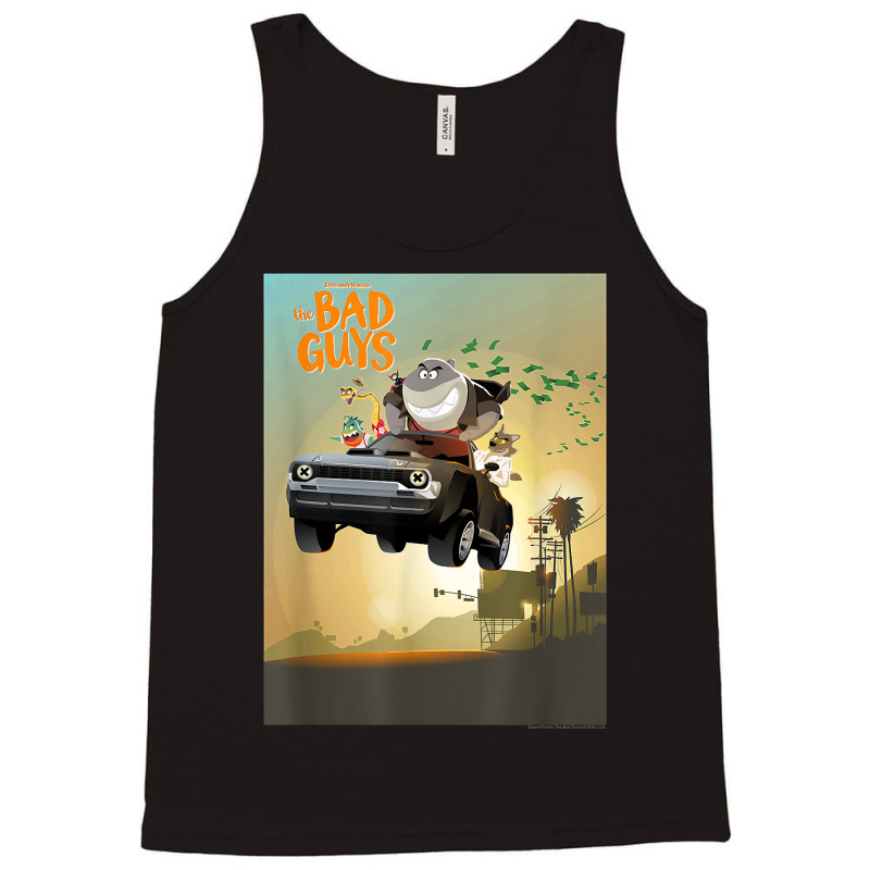 The Bad Guys Group Getaway Car Poster Tank Top | Artistshot