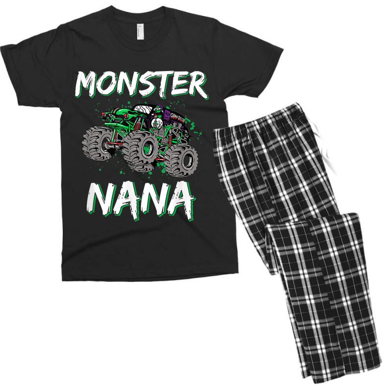 Monster Truck Rally Racing Nana Car Trucker Driver Mother Men's T-shirt Pajama Set | Artistshot