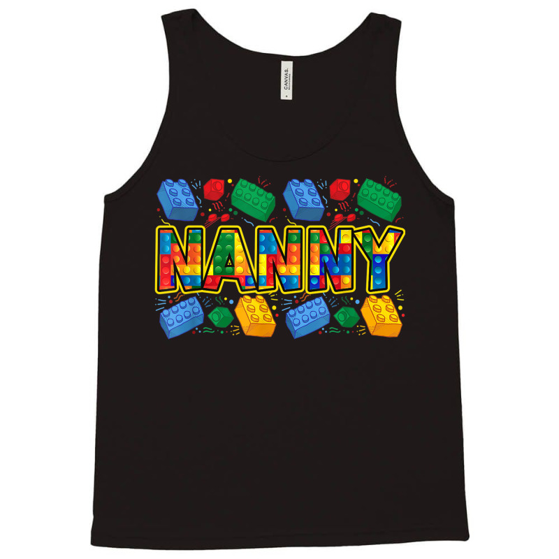 Nanny Brick Builder Funny Grandma Blocks Master Builder Tank Top | Artistshot