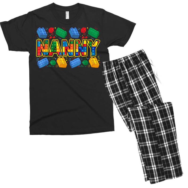 Nanny Brick Builder Funny Grandma Blocks Master Builder Men's T-shirt Pajama Set | Artistshot