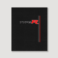 Carbon Type R Racing Stripe Portrait Canvas Print | Artistshot